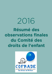 Résumé des observations finales du Comité des droits de l'enfant